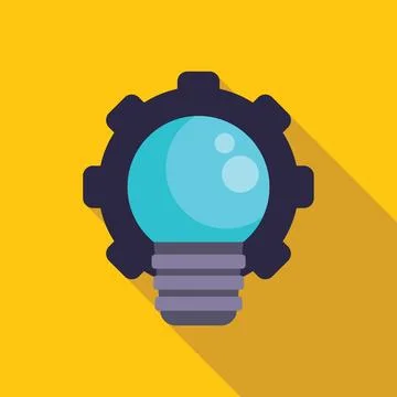 Light bulb and gear symbolizing innovation and technology Stock Illustration