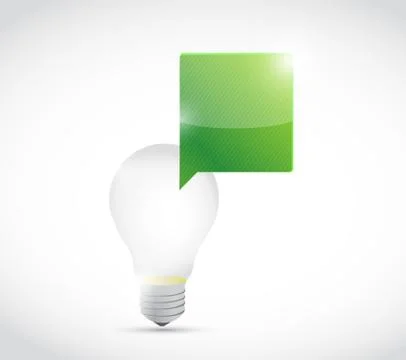 Light bulb and message bubble illustration イラスト素材