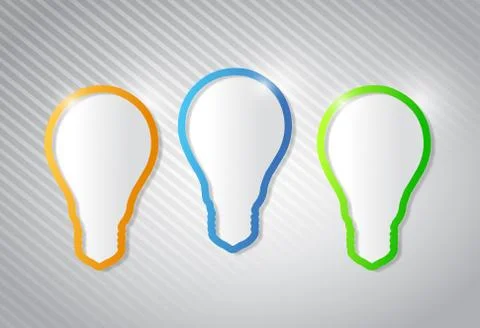 Light bulb and space for your content. over a lines pattern Stock Illustration