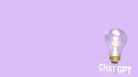 The light bulb and text chatgpt for technology  or it concept 3d rendering イラスト素材