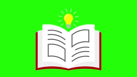 Light bulb animated open book education and bright idea concept glowing wit.. Stock Footage 347811478