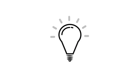 Light bulb animated outline icon Vídeo Stock 257762940