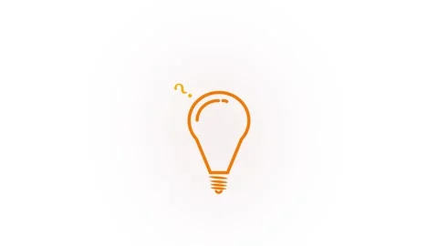 Light bulb animated outline icon 스톡 동영상 257762947