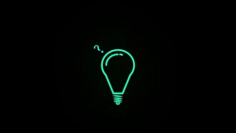 Light bulb animated outline icon Vídeos de archivo 257762948