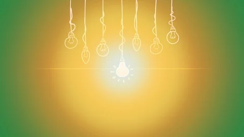Light Bulb Animation 4k Stock Footage 89872158