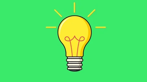 Light bulb animation coming on Stock Footage 124831667