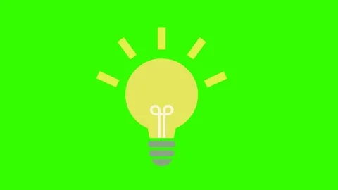 Light Bulb Animation:  Fly in, Fly Out (Matte + Looping) Video stock 73078276