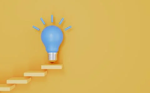 Light bulb with up arrows, Creative innovation and strategy analysis Stock Illustration