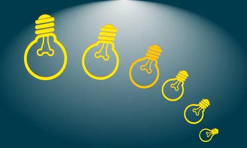 Light Bulb Background. Clean power Design Style. Business Card, electricity i Stock Illustration