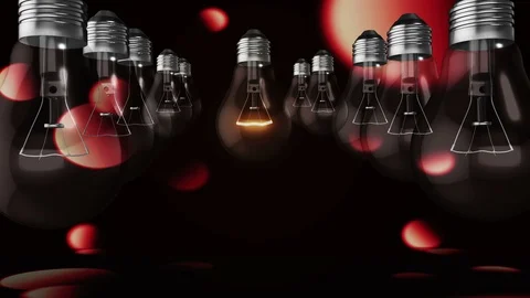 LIGHT BULB ON OFF BACKGROUND TEXTURE Stock Footage 125972715