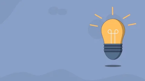 Light bulb background video signifying getting an idea Stock Footage 347627001