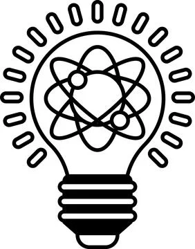 A light bulb with a ball inside of it Stock Illustration