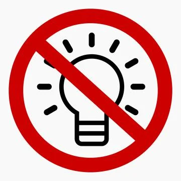 Light bulb ban Stock Illustration