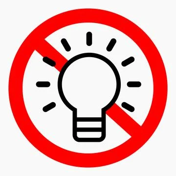 Light bulb ban Stock Illustration