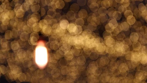 Light Bulb On Beautiful Bokeh Background. Blur/Focus Video stock 85686231