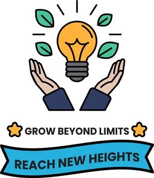 A light bulb is being held by two hands Stock Illustration