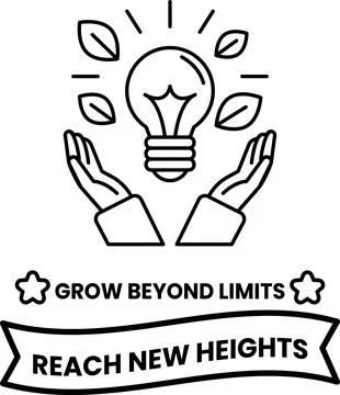 A light bulb is being held by two hands Stock Illustration