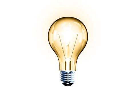 Light bulb, bitmap copy Stock Photos