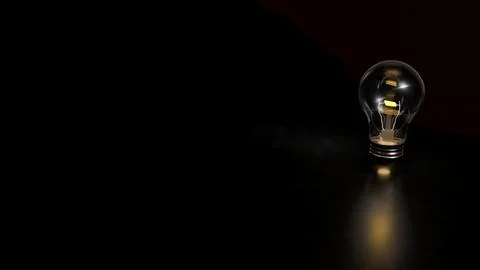 The Light bulb on Black background  for creative concept 3d Rendering. イラスト素材