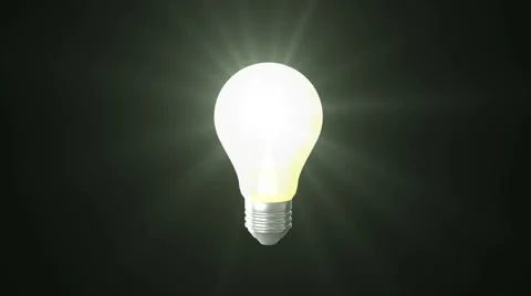 Light bulb on black background Stock-Footage 67309529