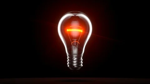 Light bulb on black background Stock Footage 101493800