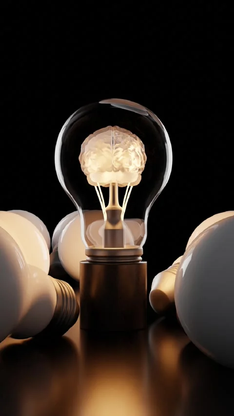 Light bulb on black background Stock Footage 262895515