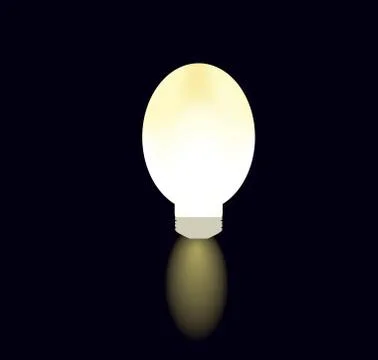 Light bulb on black curtain as creative concept Illustrazione stock