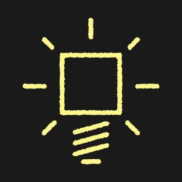 Light bulb on blackboard Stock Illustration