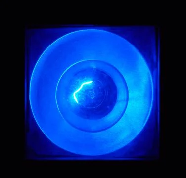 Light bulb with blue filter Stock Photos