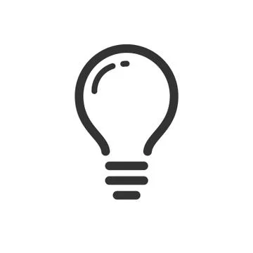Light bulb bold linear icon, idea symbol Stock Illustration