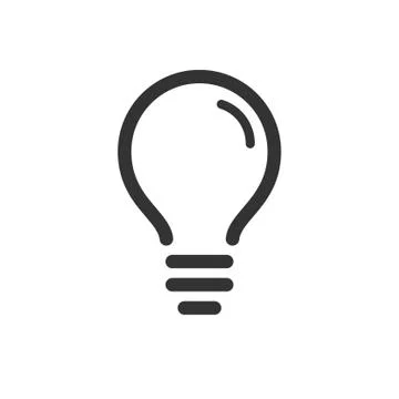 Light bulb bold linear icon, idea symbol Stock Illustration