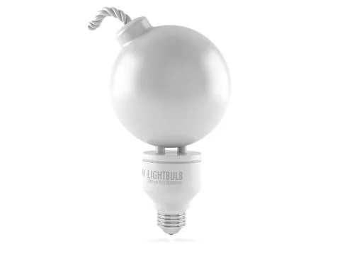 Light bulb in bomb shape Illustrazione stock