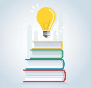 Light bulb on books icon. education concepts Stock Illustration