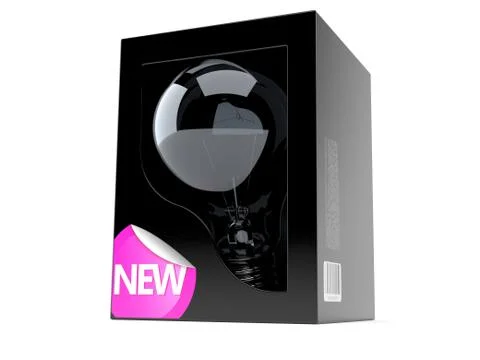 Light bulb in box Illustrazione stock
