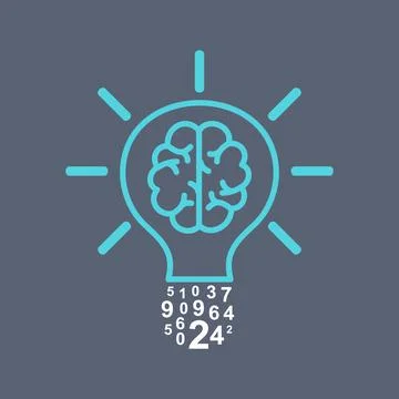 Light bulb brain Stock Photos