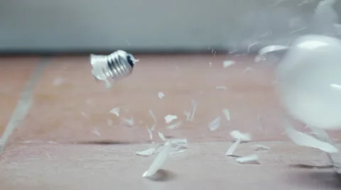 Light bulb breaks on floor 2 Video stock 41689928