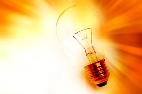 Light bulb on bright background Foto stock