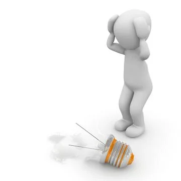 Light bulb broken Stock Illustration