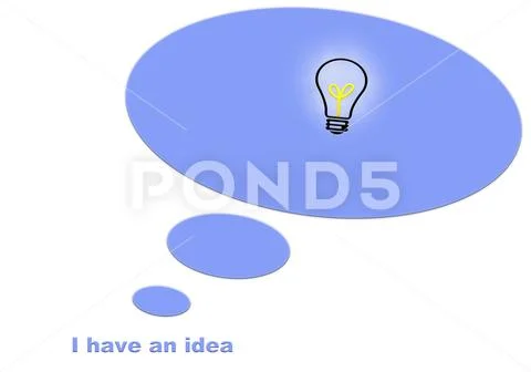Light Bulb, Bubble, Data, Single Line, Single Object Stock Illustration