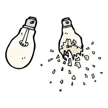 Light bulb cartoon Illustrazione stock
