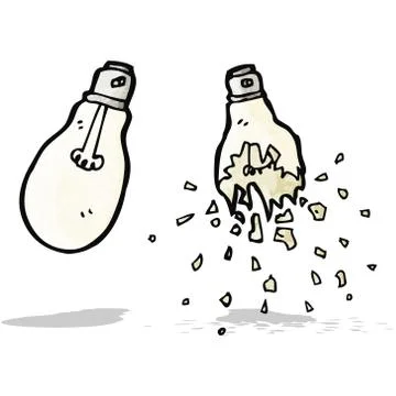 Light bulb cartoon Illustrazione stock