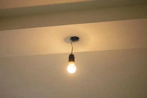 Light bulb from the ceiling. Foto stock
