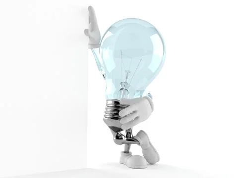 Light bulb character Stock Illustration
