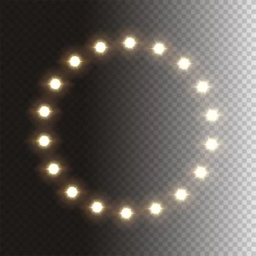 Light bulb circle isolated on transparent background. Vector design element. Stock Illustration
