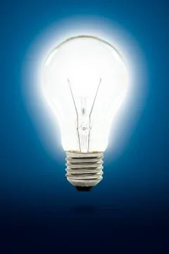 Light bulb with clipping path Stock Photos