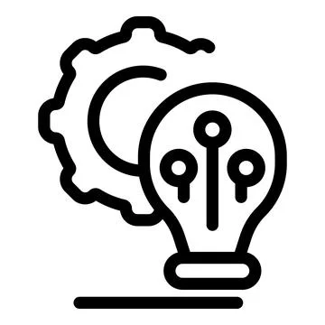 Light bulb combining with cogwheel symbolizing innovation Stock Illustration