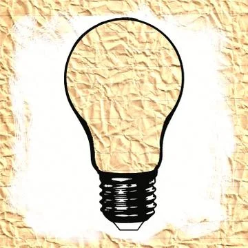 Light Bulb comics style with irregular edges Stock Photos