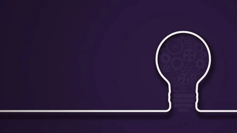 Light bulb concept with gears. Chromakey included Stock Footage 83600464