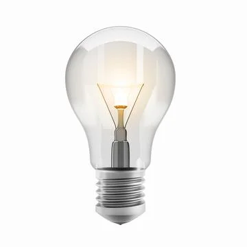 Light bulb concept of idea, resolution and creativity. 3d rendering Stock Illustration