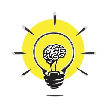 Light bulb concept of idea vector symbol. Stock Illustration